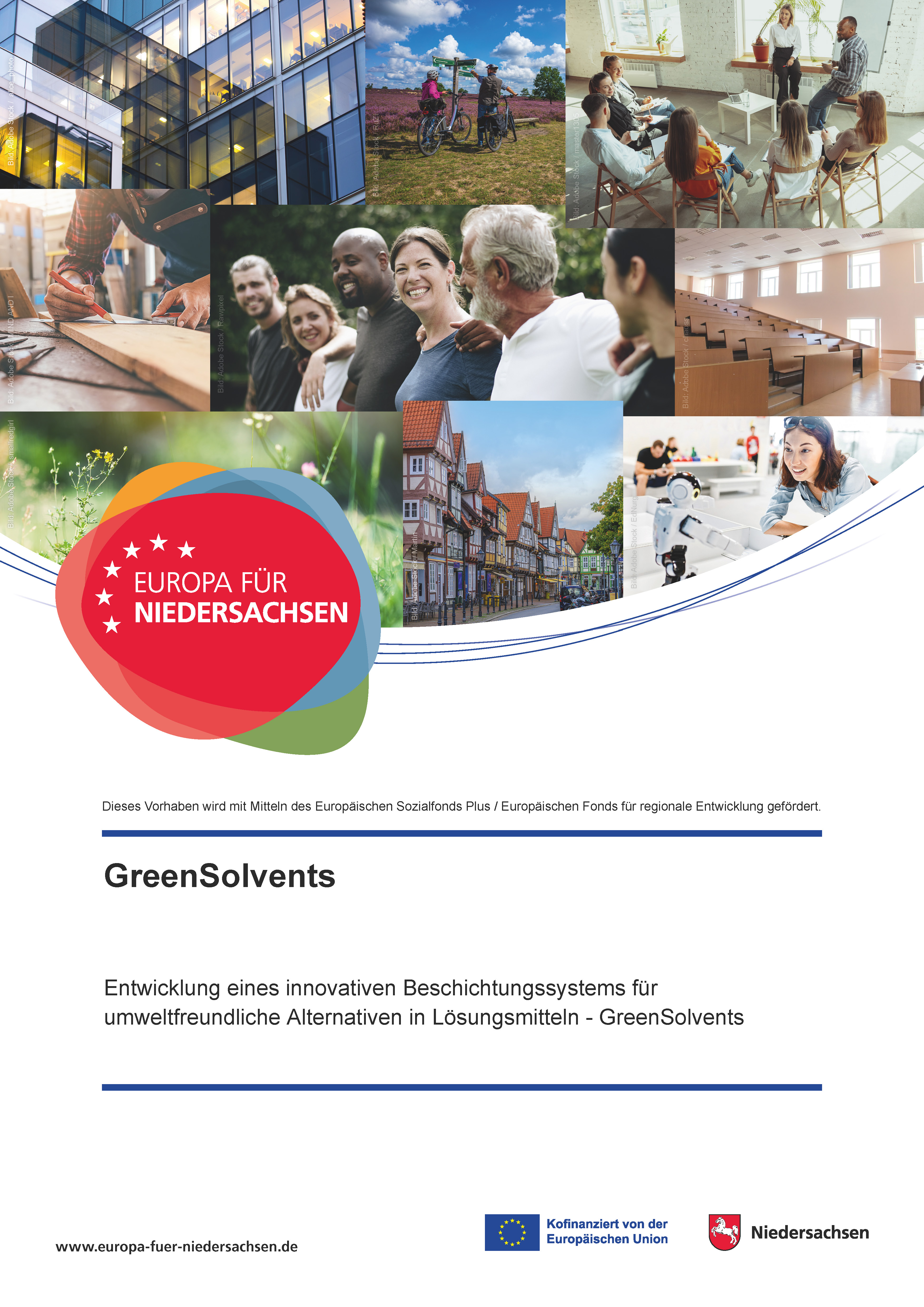 Bescheinigung der EU f&uuml;r die F&ouml;rderung "GreenSolvents"